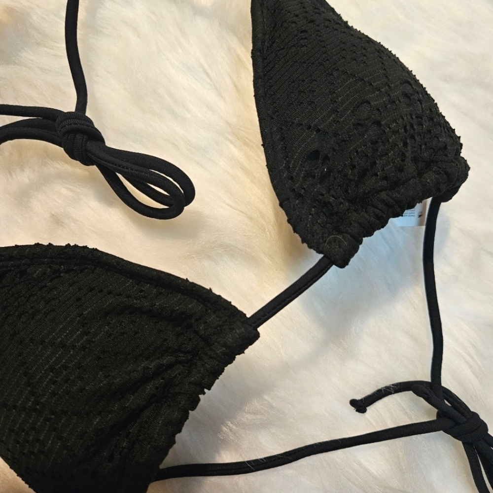 G21 Classic String Bikini Lace Overlay Top